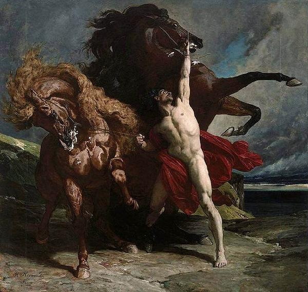 Henri Regnault Automedon with the Horses of Achilles oil painting picture